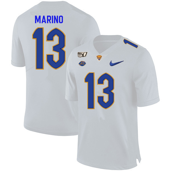 2019 Men #13 Dan Marino Pitt Panthers College Football Jerseys Sale-White